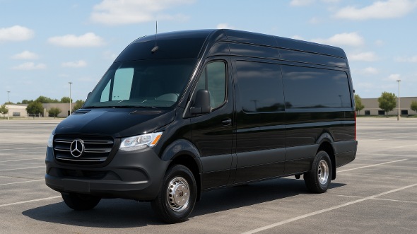 Exterior of Charter Bus Company Harrisburg's 14 Passenger Sprinter Limousine in Harrisburg