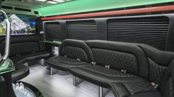 Interior of Allentown Party Bus Company's 14 Passenger Sprinter Limousine in Allentown