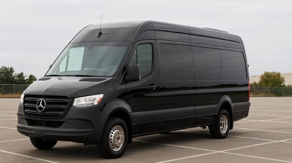 Exterior of Charter Bus Company Philadelphia's 14 Passenger Sprinter Limousine in Philadelphia