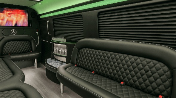 Interior of Allentown Party Bus Company's 18 Passenger Party Bus in Allentown