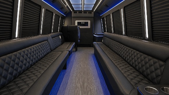 18 passenger party bus interior