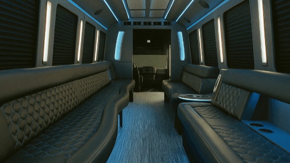 Interior of Allentown Party Bus Company's 25 Passenger Party Bus in Allentown