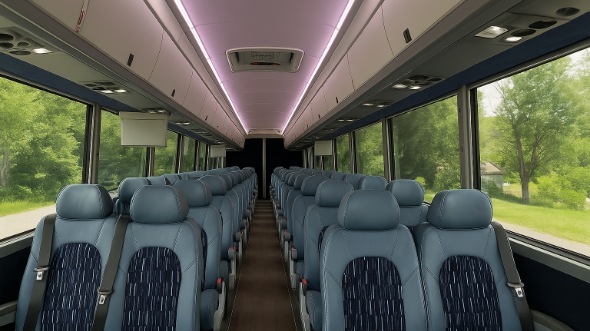 Interior of Charter Bus Company Allentown's 35 Passenger Minibus in Allentown