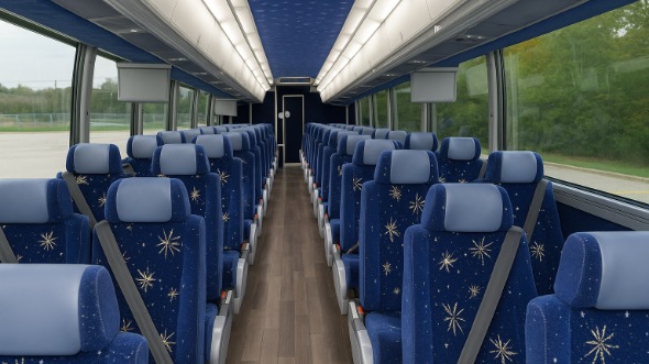 Interior of Charter Bus Company Allentown's 44 Passenger Charter Bus in Allentown