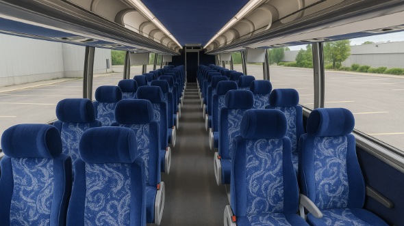 Interior of Charter Bus Company Allentown's 46 Passenger Charter Bus in Allentown